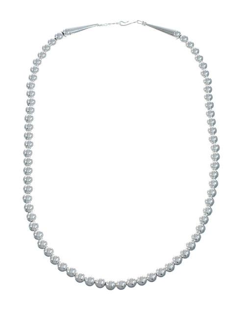 Native American Sterling Silver Bead Necklace X11128